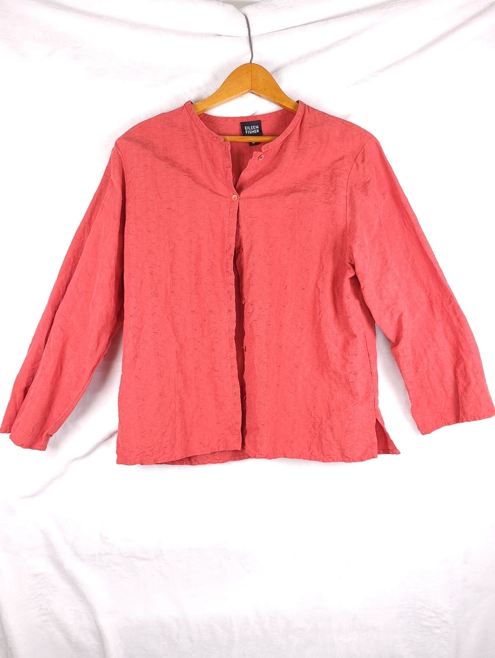 Eileen Fisher Silk Linen Shirt M